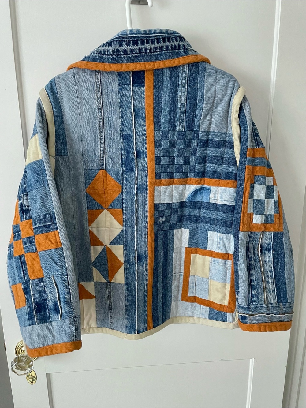 Stunning Handcrafted Upcycled Patchwork Custom Denim Jean Jacket